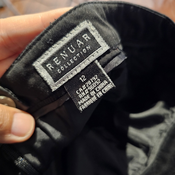 Renuar Collection black cotton lined pencil midi skirt women's size 12 US - Picture 5 of 7